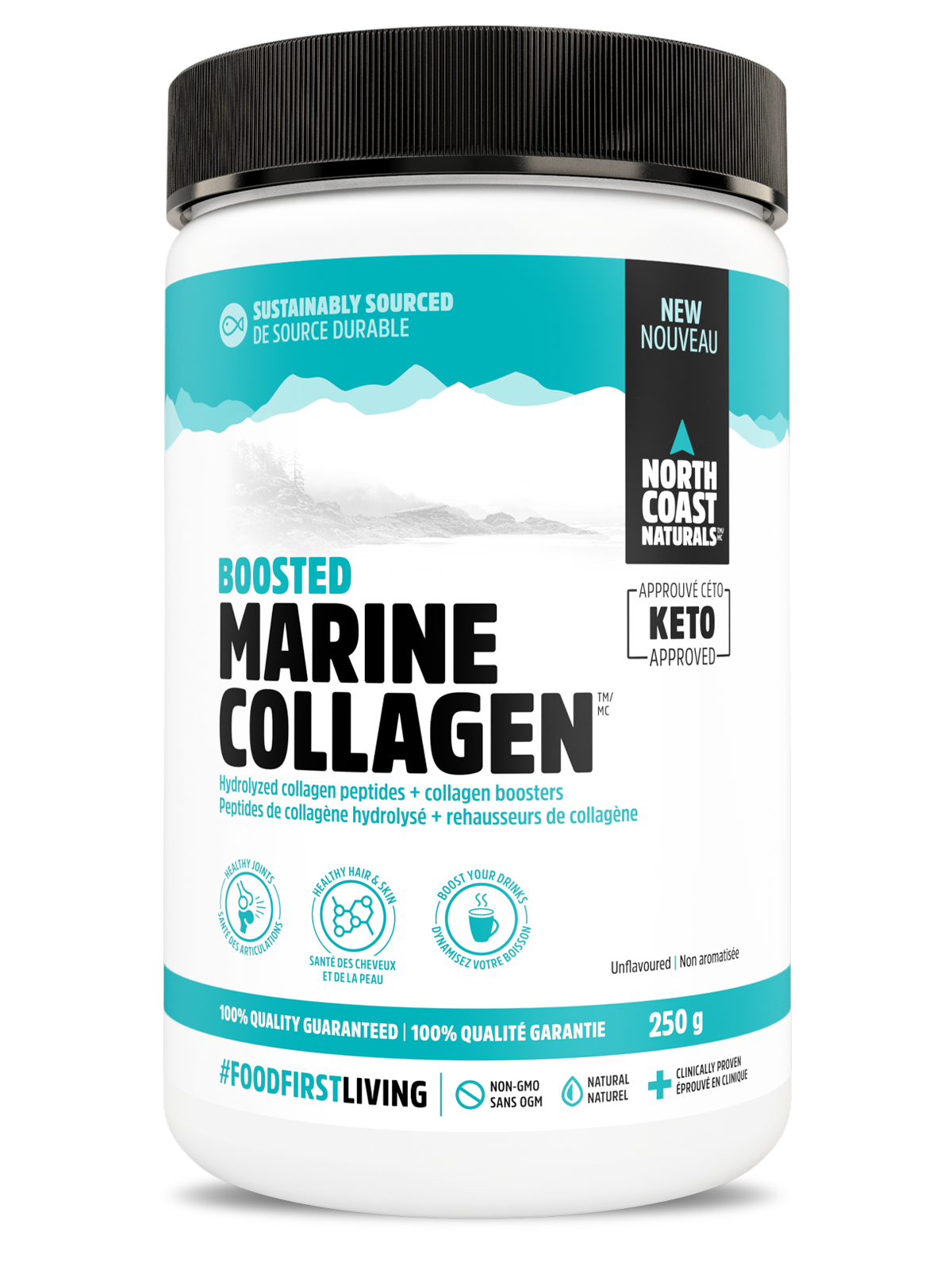 Bột Collagen Boosted Marine Collagen North Coast Naturals Hộp 250g