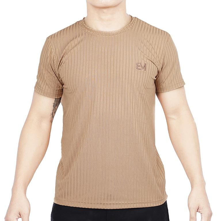 Áo ngắn tay cổ tròn basic BAMIHOME vải thun gân co giãn thoải mái unisex