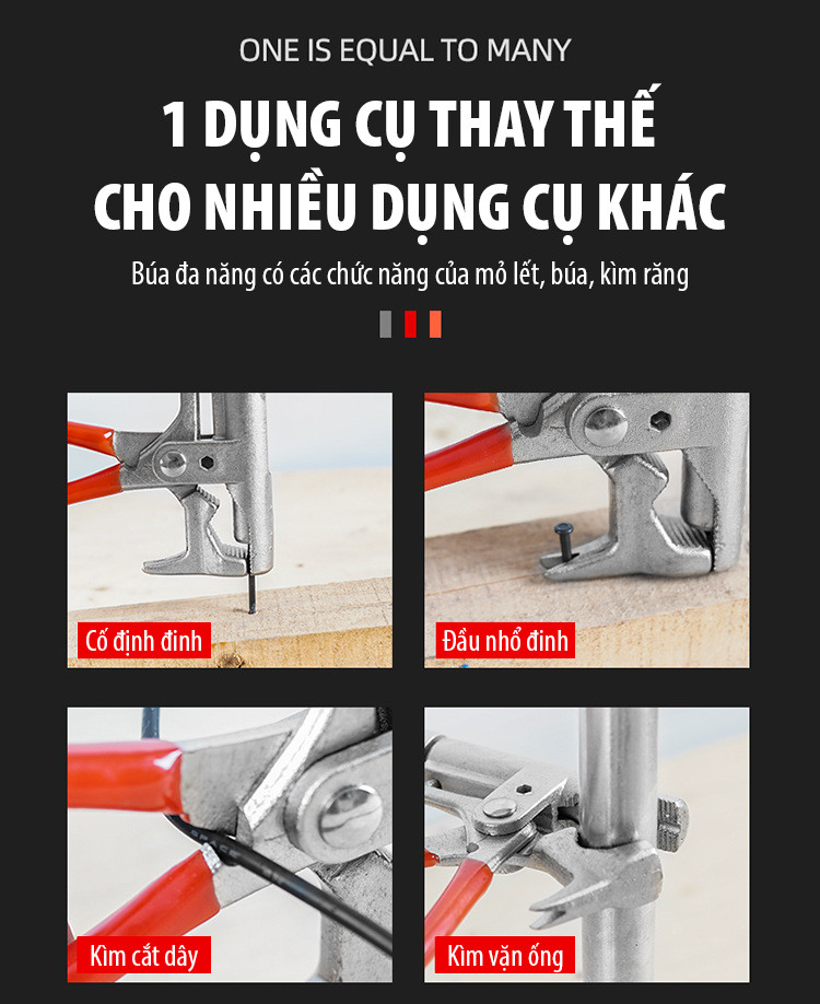 BÚA TRỢ LỰC ĐÓNG ĐINH ĐA NĂNG 10 IN 1