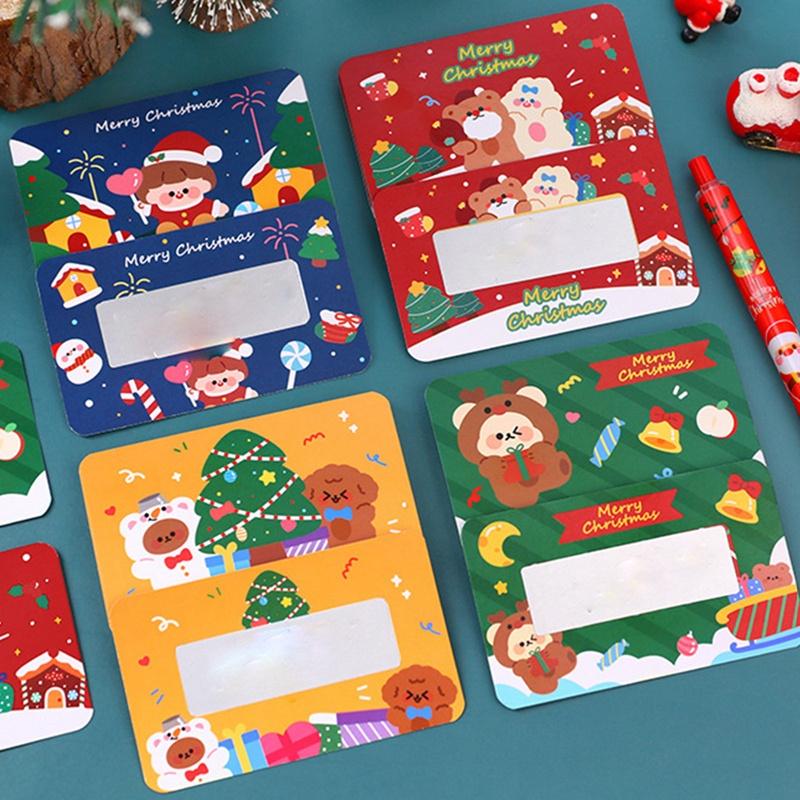 Tmdbyx Thẻ Cào Móng Tay Họa Tiết Hoạt Hình Giáng Sinh Cho Trẻ Em