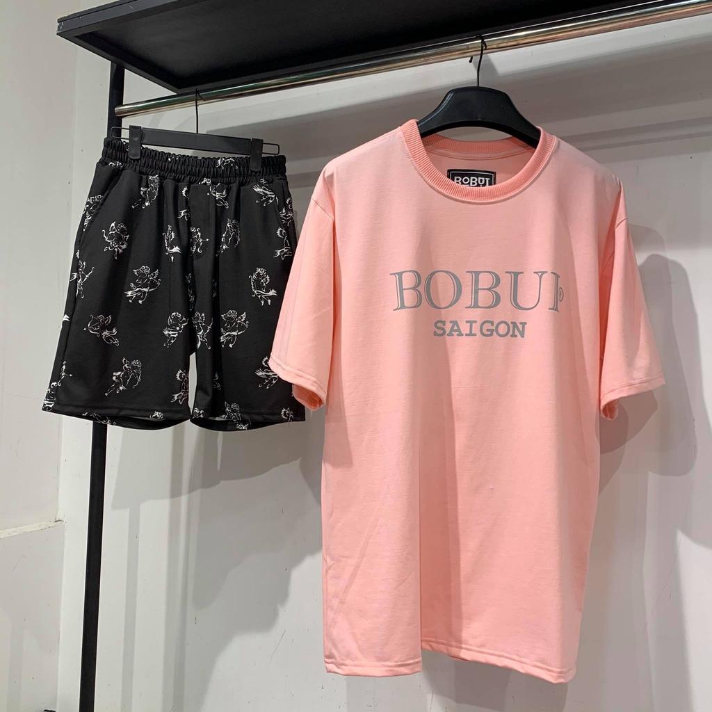 Áo Thun Tay Lỡ SAIGON BOBUI Cotton Unisex Nam Nữ , Áo thun tay lỡ form rộng in hoạ tiết chữ phông ulzzang unisex nam nữ đều mặc được