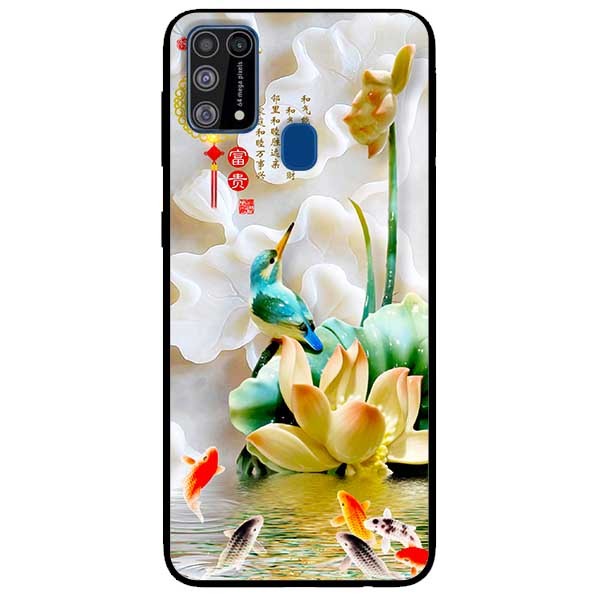 Ốp lưng dành cho Samsung Galaxy M31 mẫu Chim Hoa TRắng