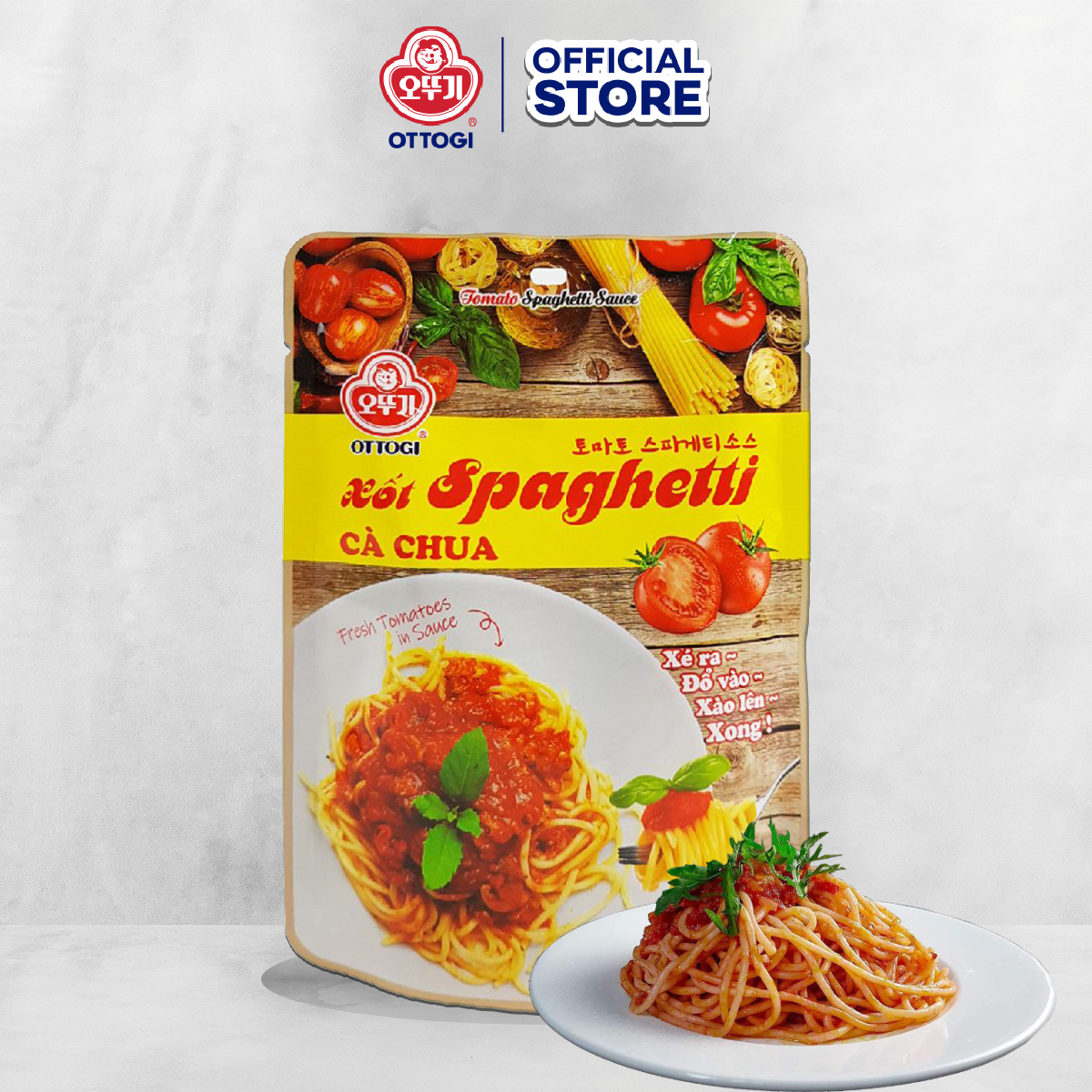 Combo 3 gói xốt Spaghetti vị cà chua Ottogi gói 110g