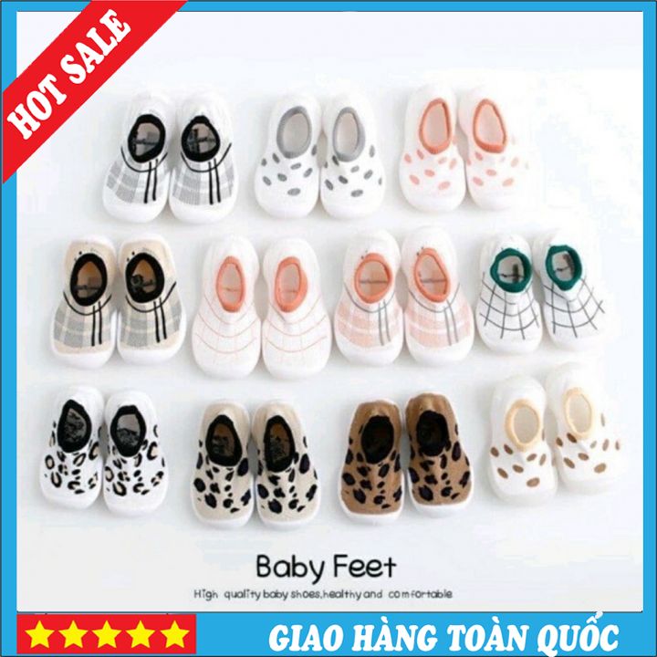 (GB5-1) Giày bún đế trắng hình 3D tập đi cho bé hàng Quảng Châu CAO CẤP