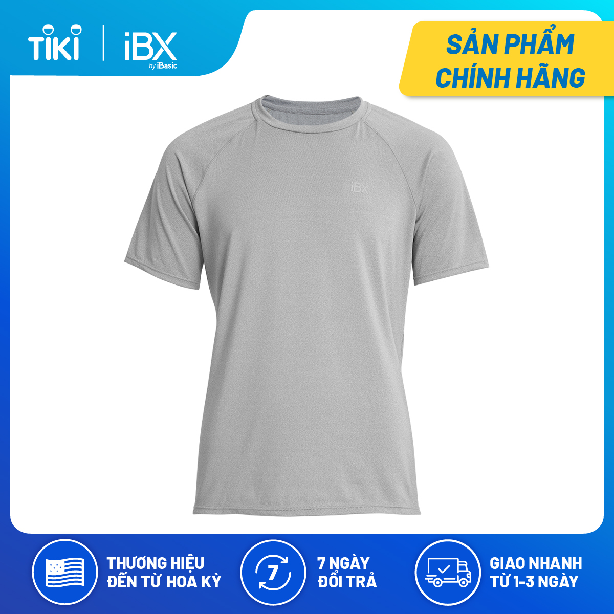 Áo thun nam thể thao tay ngắn iBasic IBX039