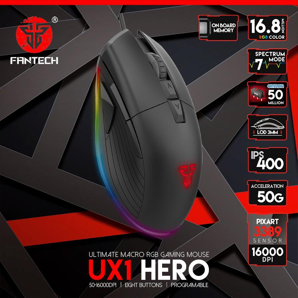 Chuột Gaming Có Dây Fantech UX1 HERO 16000DPI -HÀNG CHÍNH HÃNG