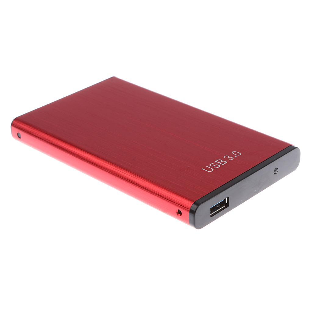 USB3.0 SSD SATA External 2.5" Hard Disk Storage Box Enclosure Case Red