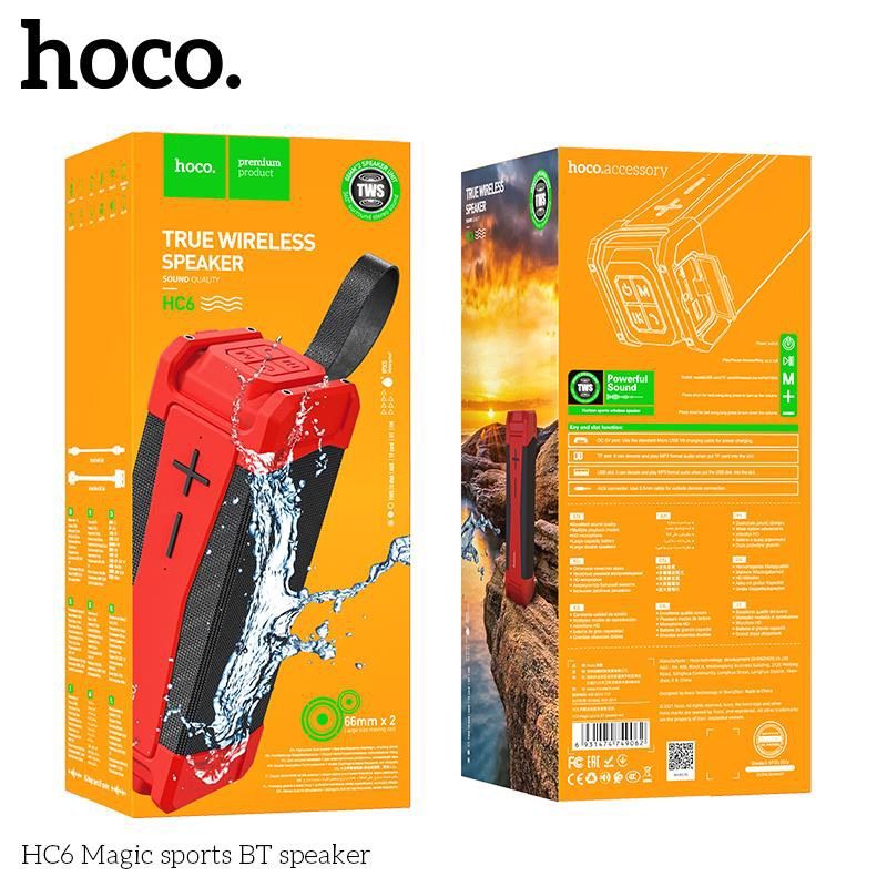 Loa Bluetooth thể thao chống nước Hoco HC6 âm thanh sống động - Hàng chính hãng