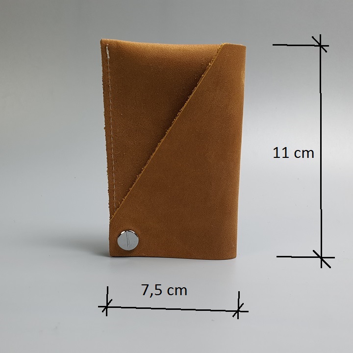 Ví card da bò sáp MN119 - 100% da bò thật, BH 3 năm