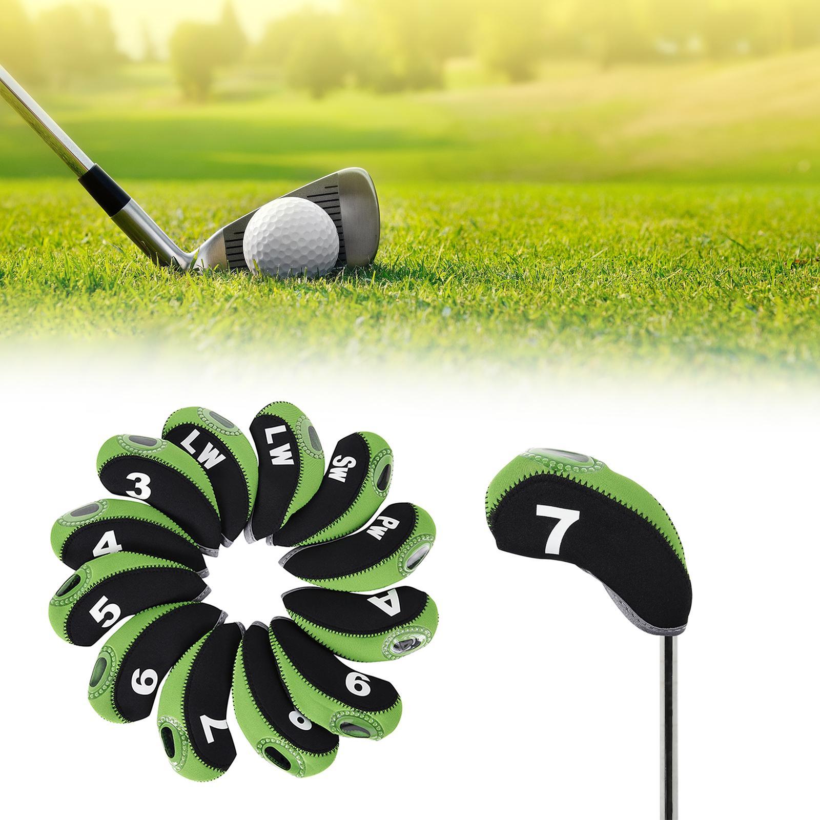 24x Golf Club Iron Head Cover Set Golf Wedges Headcovers