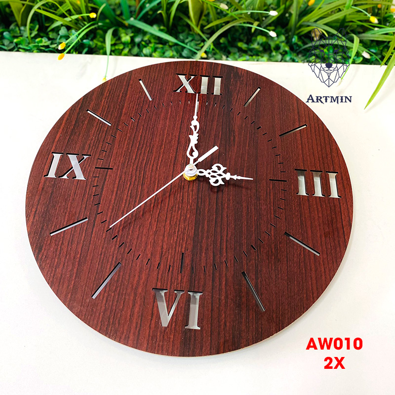 AW010 - Đồng Hồ Gỗ Treo Tường – Décor Trang Trí Cổ Điển