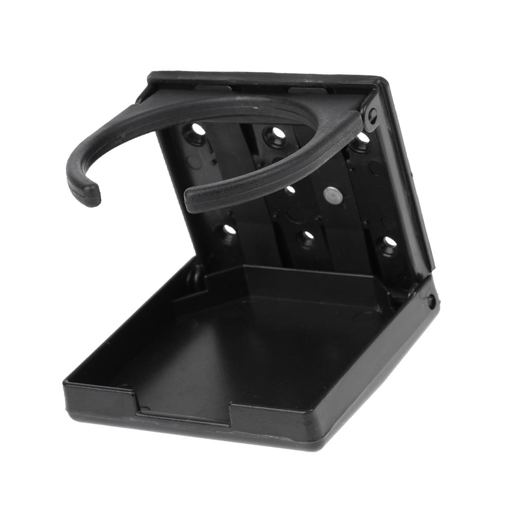 Folding Black Nylon Drink Cup Holder for Marine Boat/Yacht/Caravan/Car/Truck