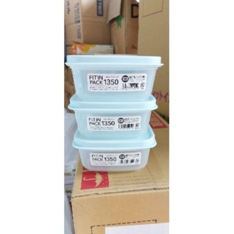 Combo 3 hộp nhựa đựng thực phẩm nắp dẻo 1350ml Nhật
