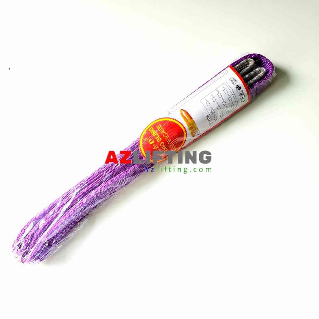 Dây cáp vải cẩu hàng bản dẹp 1 tấn hệ số an toàn 5:1