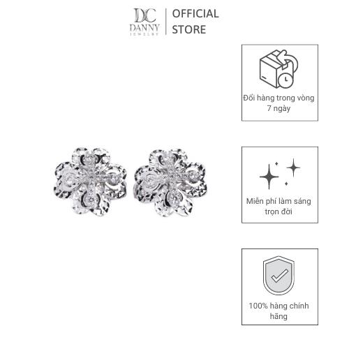 Bông Tai Nữ Bạc 925 Danny Jewelry Xi Bạch Kim Đính Đá CZ NI4GZ007