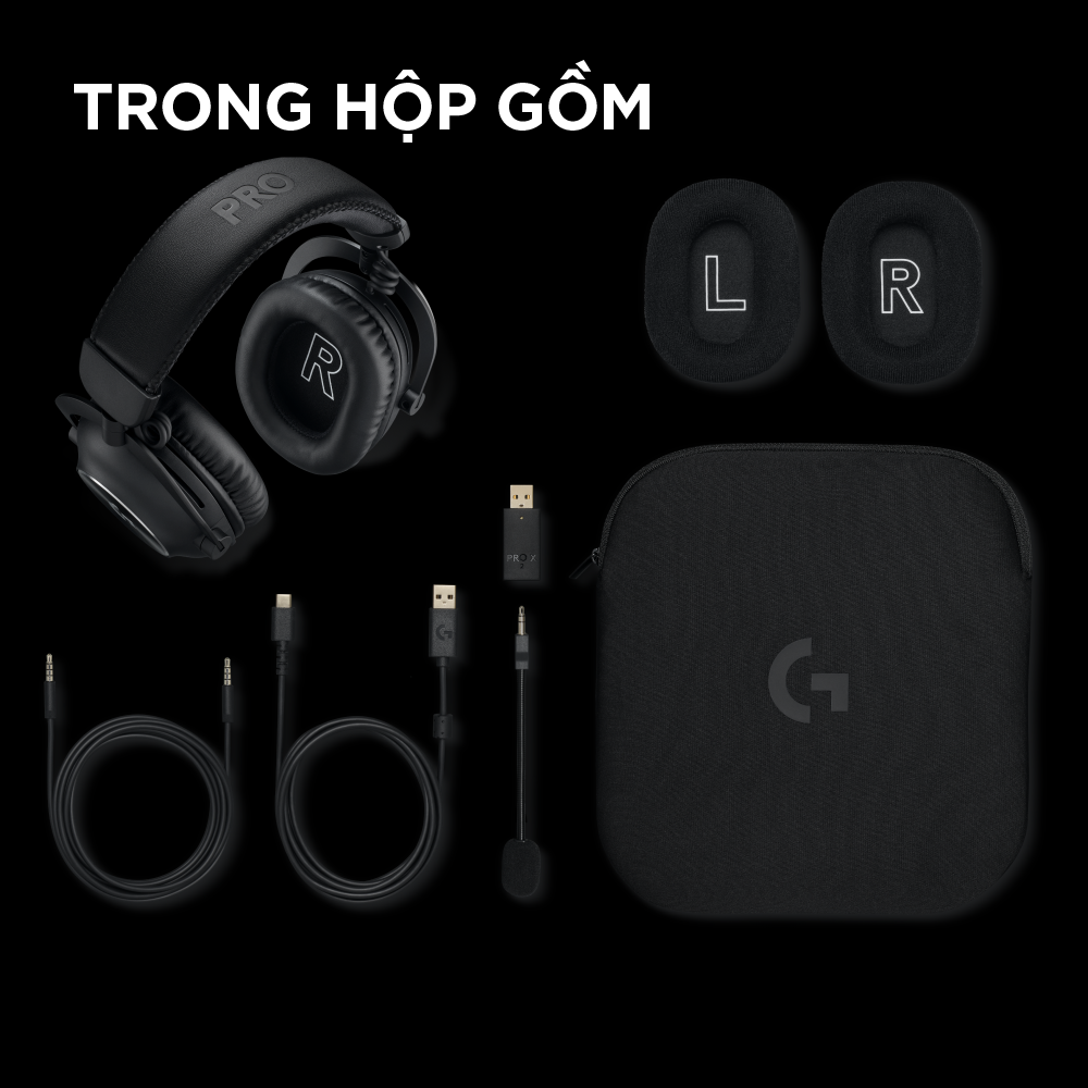 Tai Nghe Gaming Không Dây Logitech PRO X 2 LIGHTSPEED - Hàng Chính Hãng