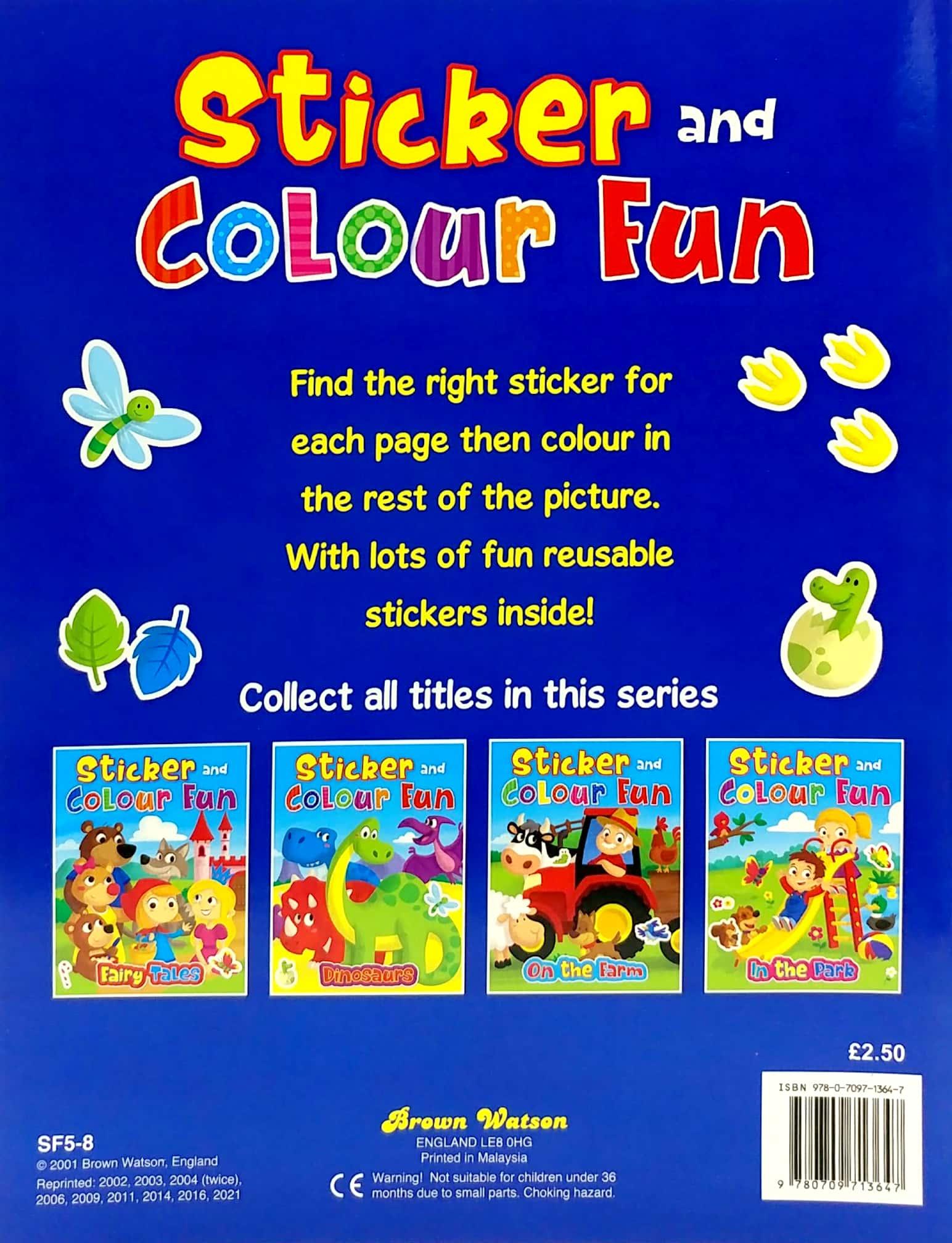 Sticker &amp; colour fun_ Dinosaurs