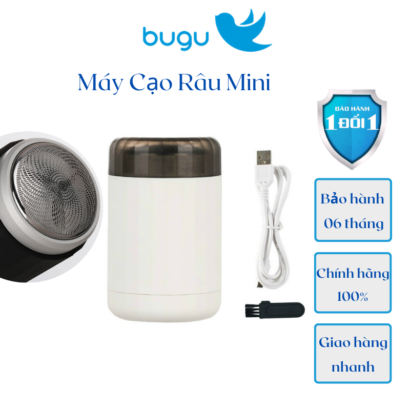 Máy Cạo Râu Mini Bugu Stardom BR-228 Ba Lưỡi Sát Chân Lông Sạc Nhanh Chống Nước - Hàng Chính Hãng