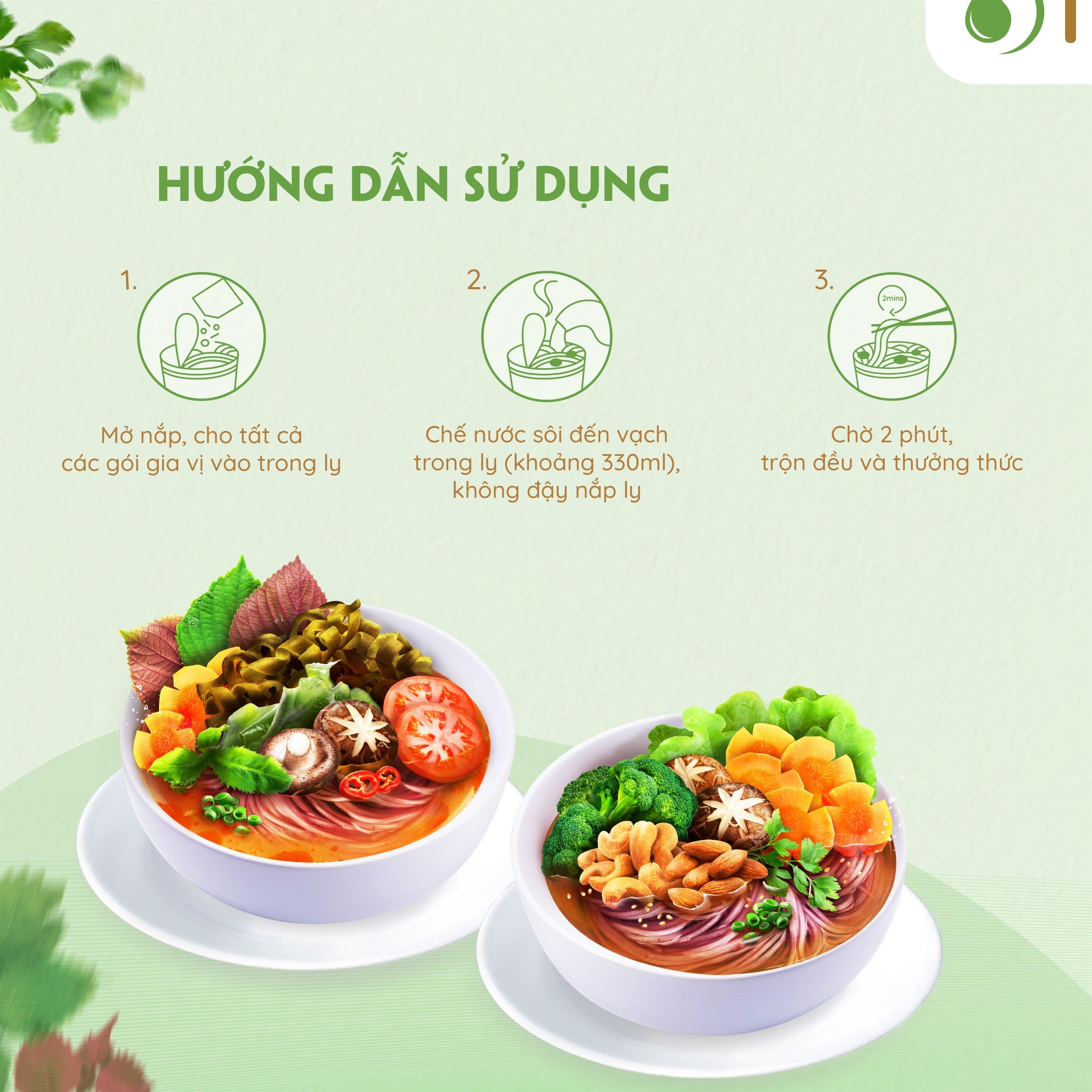 Thùng bún gạo lứt ăn liền NGON & THON - Vị tảo xoắn chua cay