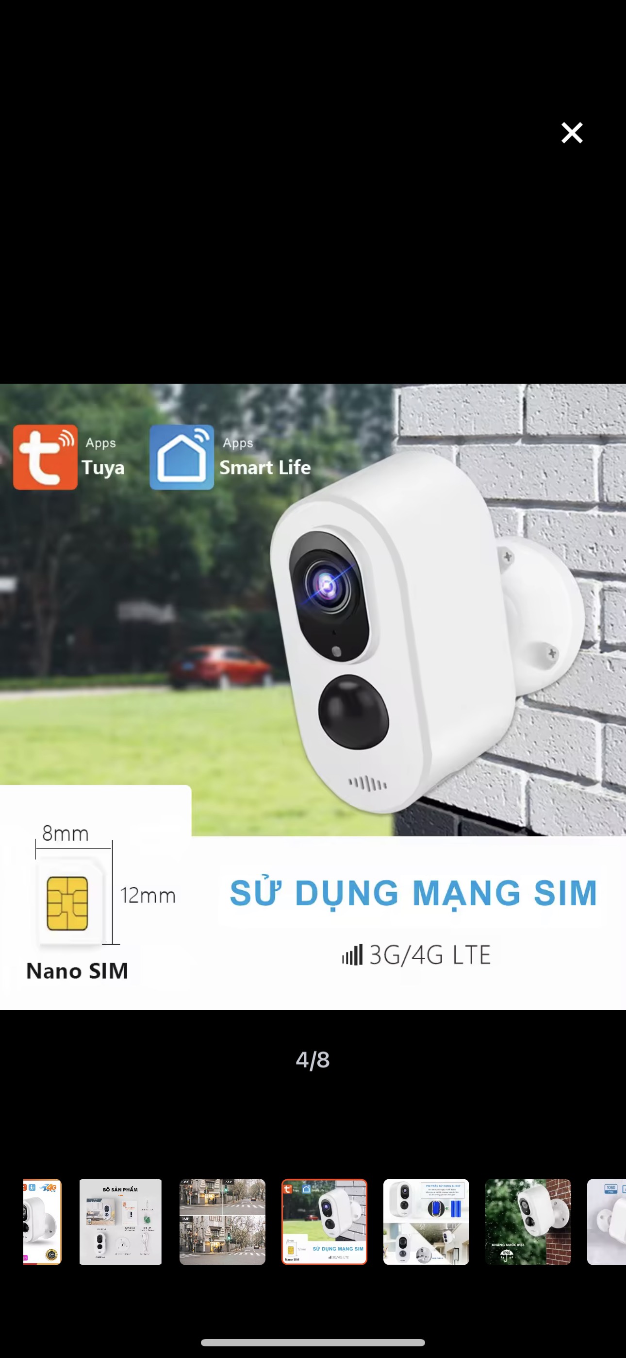 CAMERA GẮN SIM 4G - S15 - 1080P CHỐNG NƯỚC KÈM THẺ 64GB