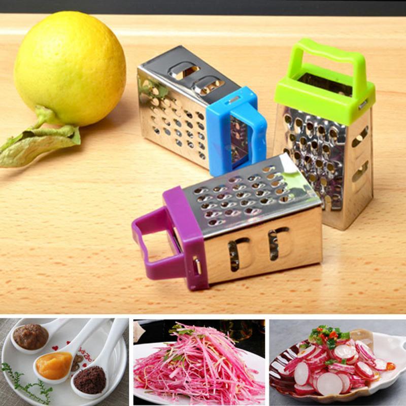 Multifunction Peel Cutter Stainless Steel Mini Four-Sided Grater Planer Fruit Ginger Garlic Grater Slicer Cooking Kitchen Gadget