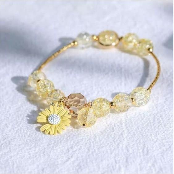 Vòng đeo tay đính hoa cúc siêu đẹp