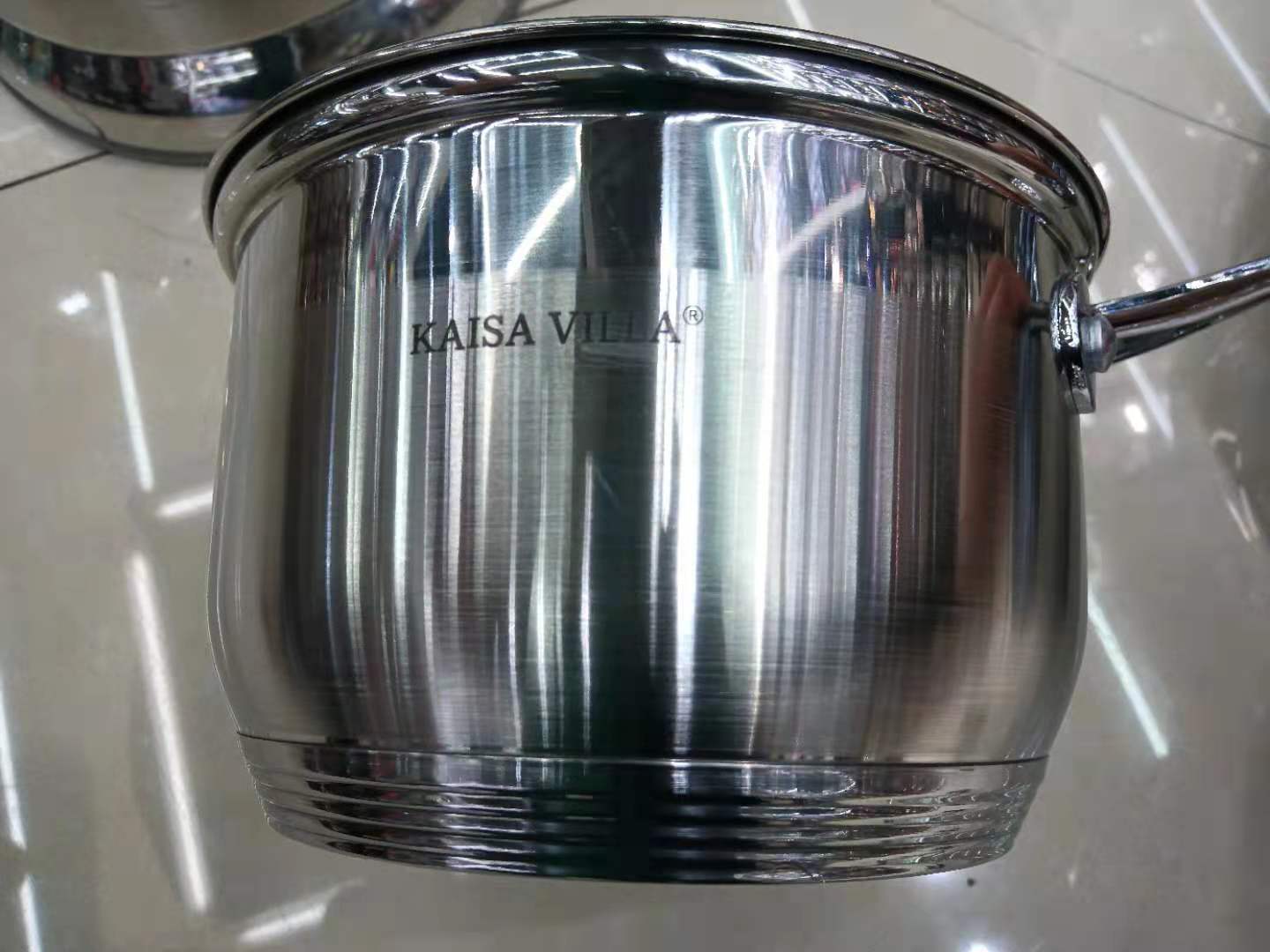 Bộ nồi Inox 6 sản phẩm Kaisa Villa, gồm 4 nồi, 1 ấm đun nước và 1 chảo, model KV-6666