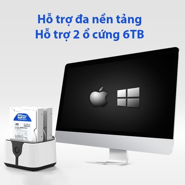 Dock ổ cứng HD05 chuẩn SATA hỗ trợ clone USB3.0