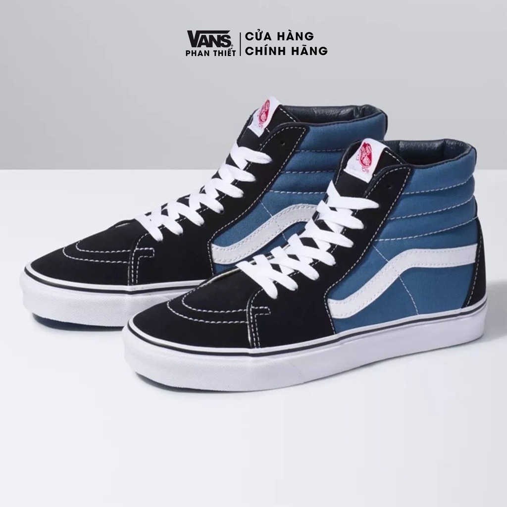 Giày Sneaker Vans Unisex cổ cao màu đen cổ điển - Vans Sk8 Hi Black White - VN000D5IB8C