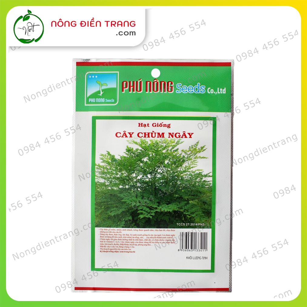 Hạt Giống Chùm Ngây Phú Nông - Gói 1g - Dễ Trồng, Nảy Mầm Nhanh, Sinh Trưởng Mạnh - VTNN Nông Điền Trang