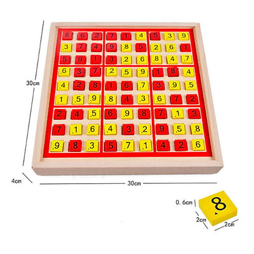 Bộ trò chơi Sudoku và Caro đa năng 2 in 1 bằng gỗ