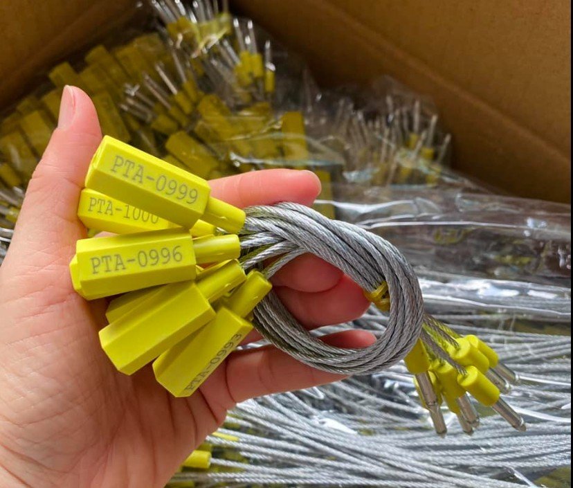 In logo theo yêu cầu miễn phí. Seal cáp / Seal chì dây / Kẹp chì dây niêm phong container có seri