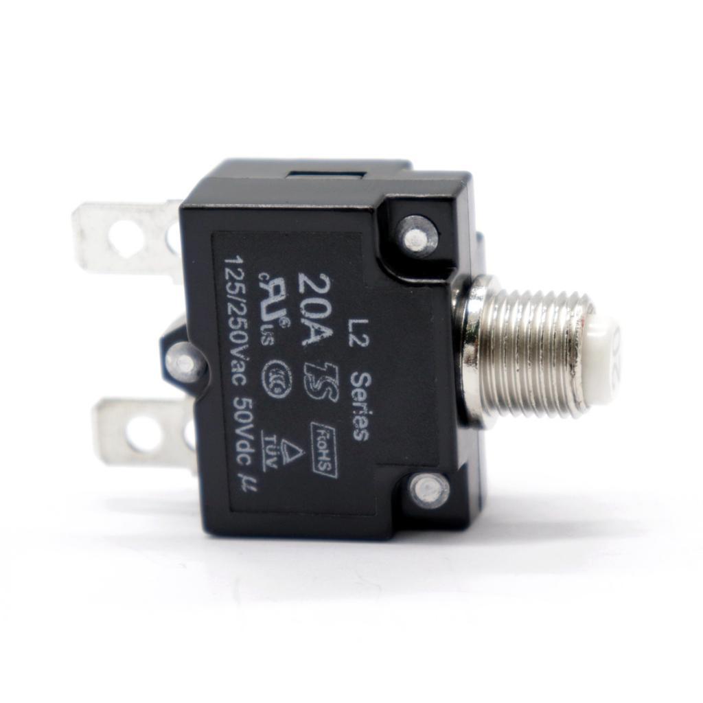 3-20pack Manual 20A Reset Thermal SwitchCircuit Breaker Protector for Generator