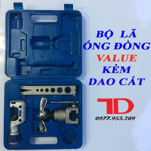 Bộ lã ống đồng VALUE 1 kẹp kèm dao cắt hàng chính hãng