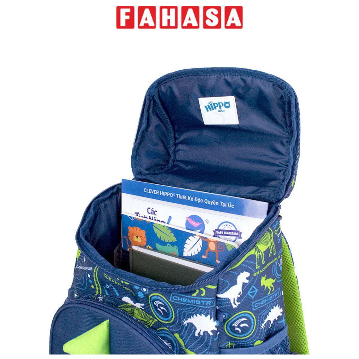 Ba Lô Hoodie Khủng Long Siêu Đẳng Có Nón - Clever Hippo BD3109/BLUE