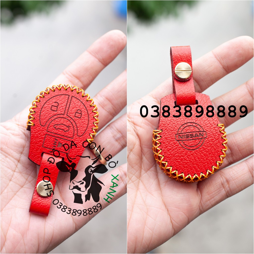 Bao Da dành cho chìa Khoá cơ Nissan Xtrail, Teana, Terra, Navara, Sunny chìa Handmade Da Thật 001 5.0