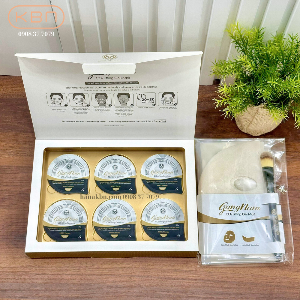 Bộ 6 Hộp Mặt Nạ Nâng Cơ Thải Độc GANGNAM CO2 - Dạng Gel - Săn Chắc, Dưỡng Ẩm, Sáng Da