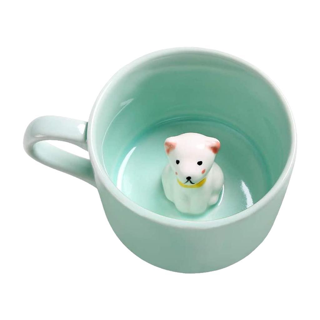 2pcs Ceramic Cup Cute Animals Inside Mugs Coffee Tea Milk 3D Cartoon