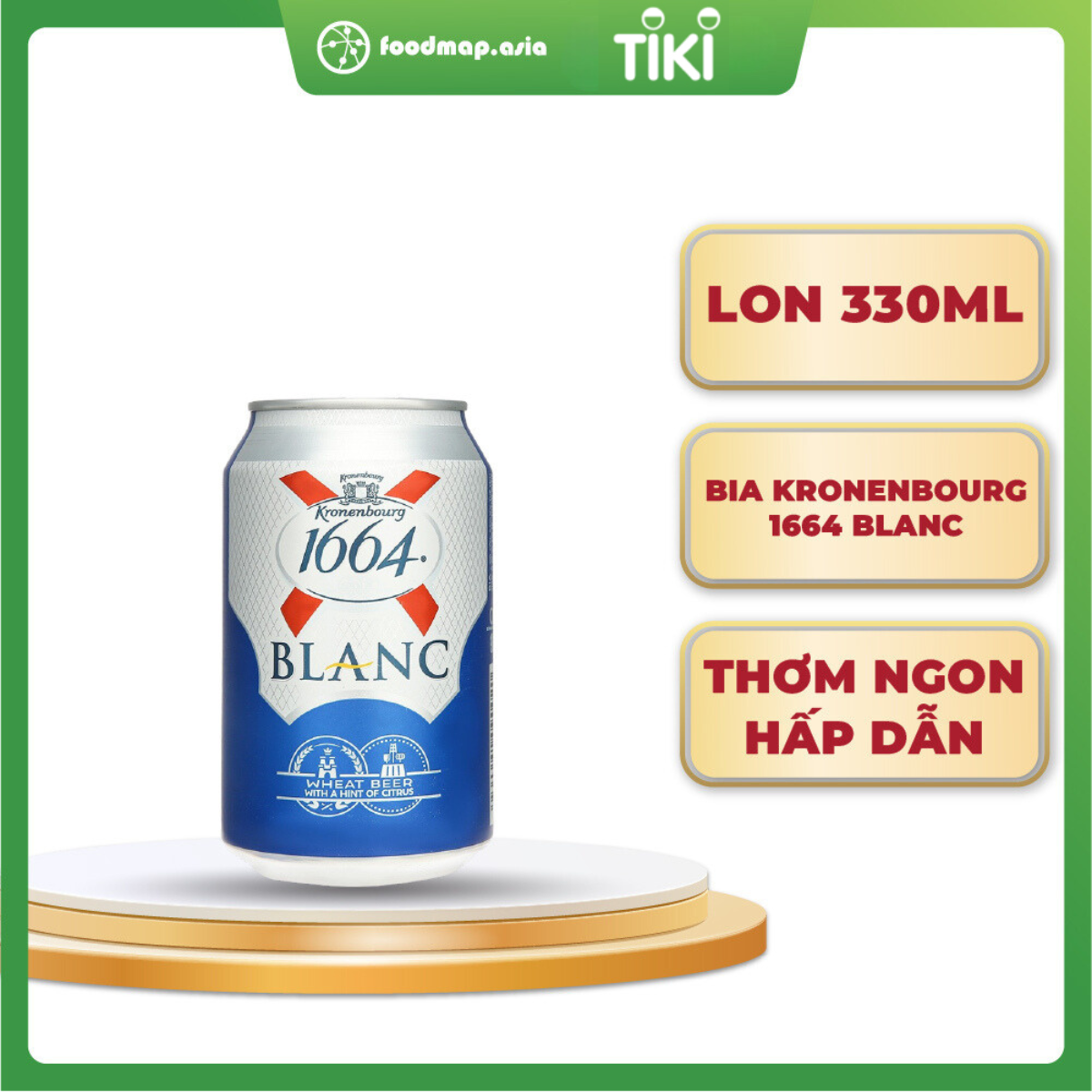 Bia Kronenbourg 1664 Blanc - Lon 330ml