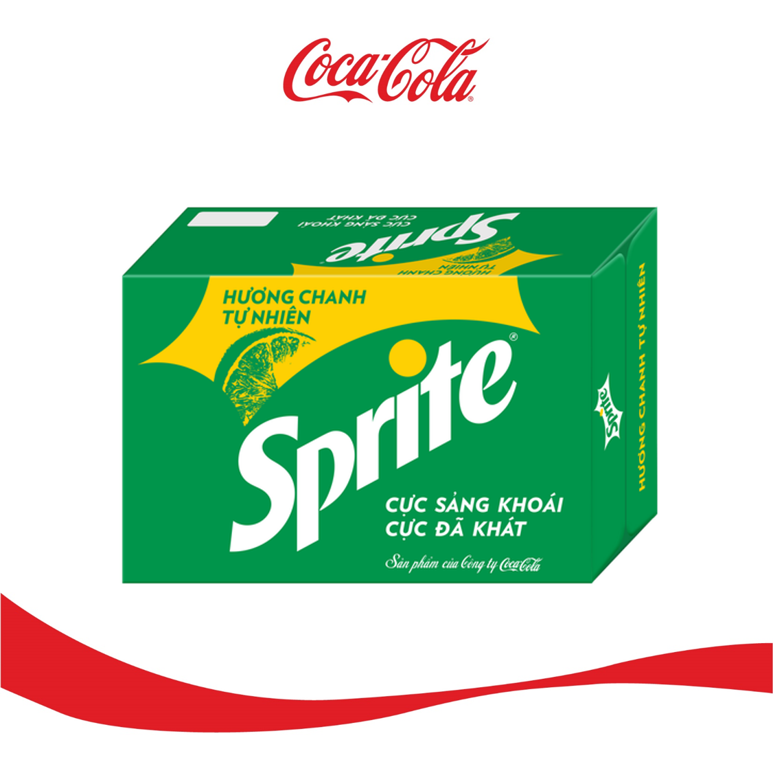 Thùng 24 Lon Nước ngọt có gas Sprite lon Mi nhon (235ml x24)