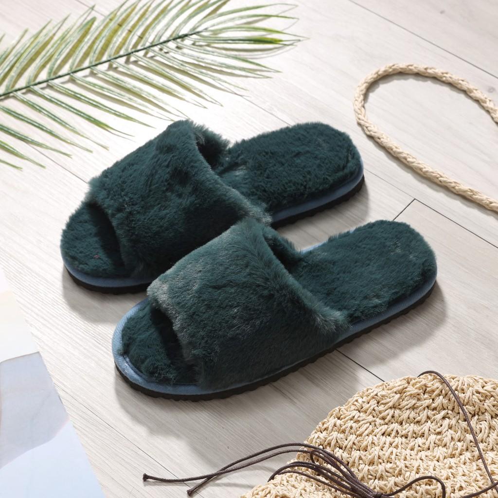 Dép đi trong nhà Quai Ngang Lông Thú Xù Mềm Mại ( Easy Life Slippers )