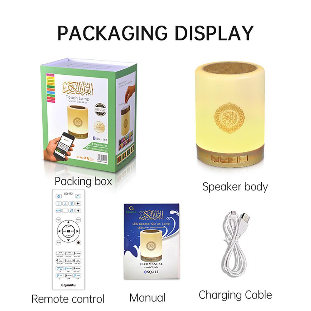 Loa Di Động Kinh Qur'an Hồi Giáo Đèn Ngủ Tặng Thẻ Nhớ 8G Veilleuse Coranique Máy Nghe Nhạc Mp3 Radio Am Fm Loa Màu Sắc: Trắng