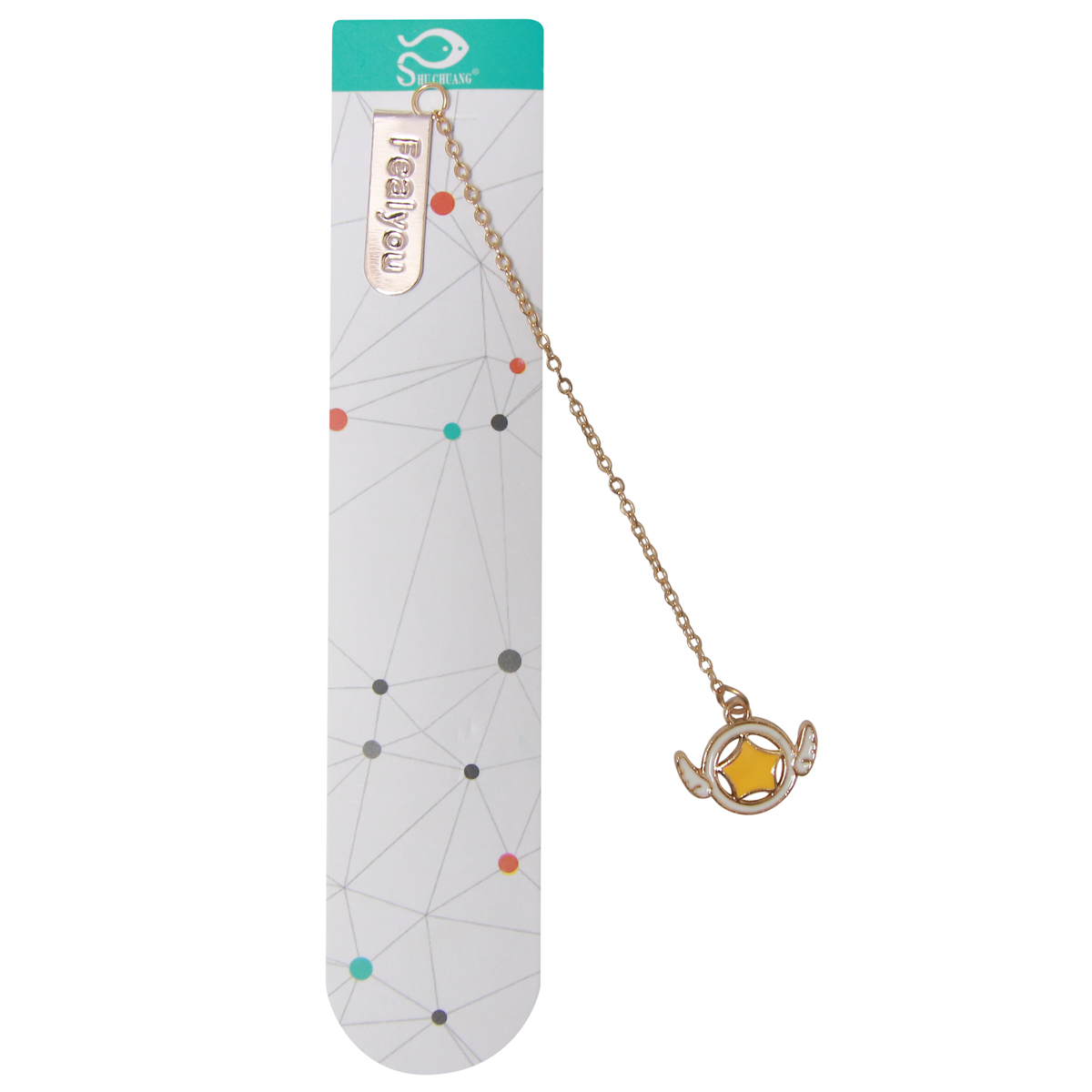 Bookmark Kẹp Sách Kim Loại Phối Charm Hình Cardcaptor - Mẫu 3