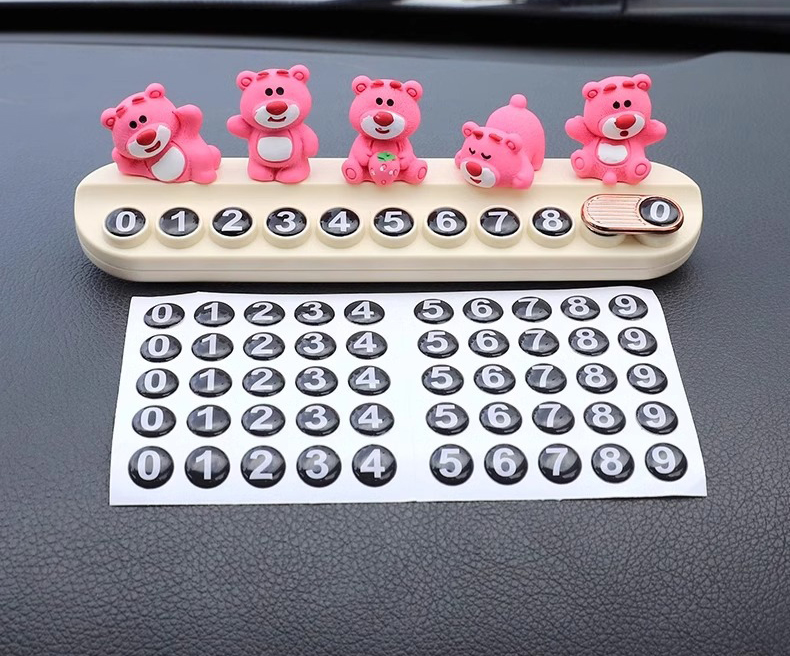 Biển Số Xe Tạm Thời Hình Gấu Dâu