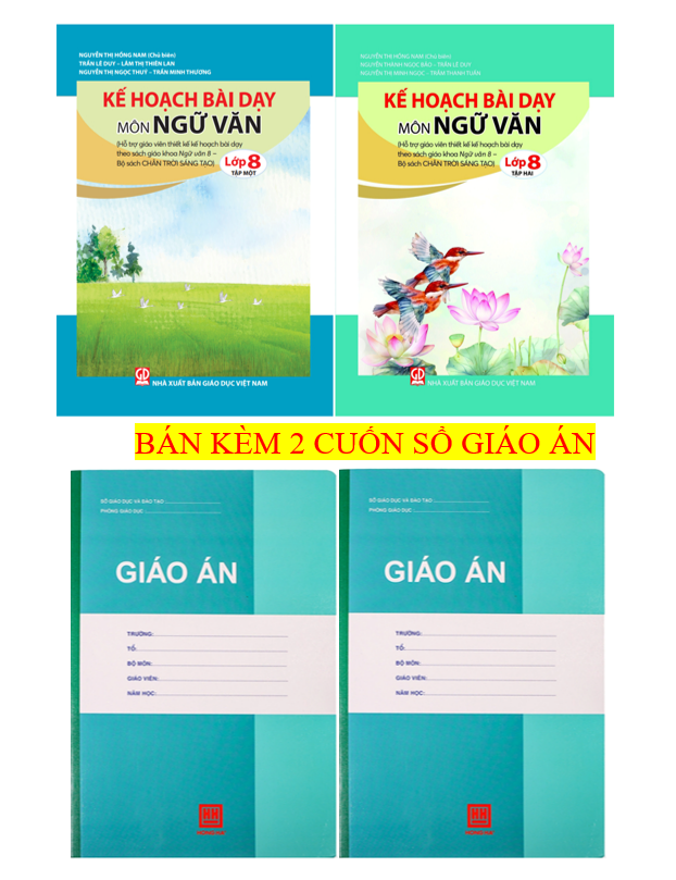 Sách - Combo 2 cuốn Kế hoạch bài dạy môn Ngữ văn lớp 8