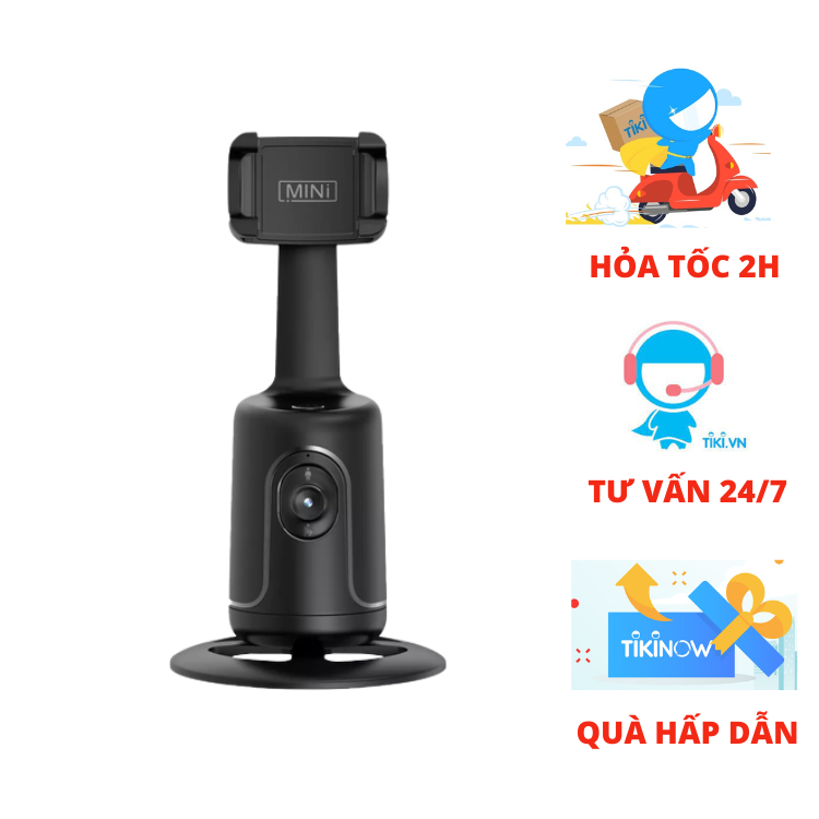 Gimbal Điện Thoại  để bàn P01 di chuyển theo  khuôn mặt Cho Quay 360 độ - Giao màu ngẫu nhiên - Hàng chính hãng