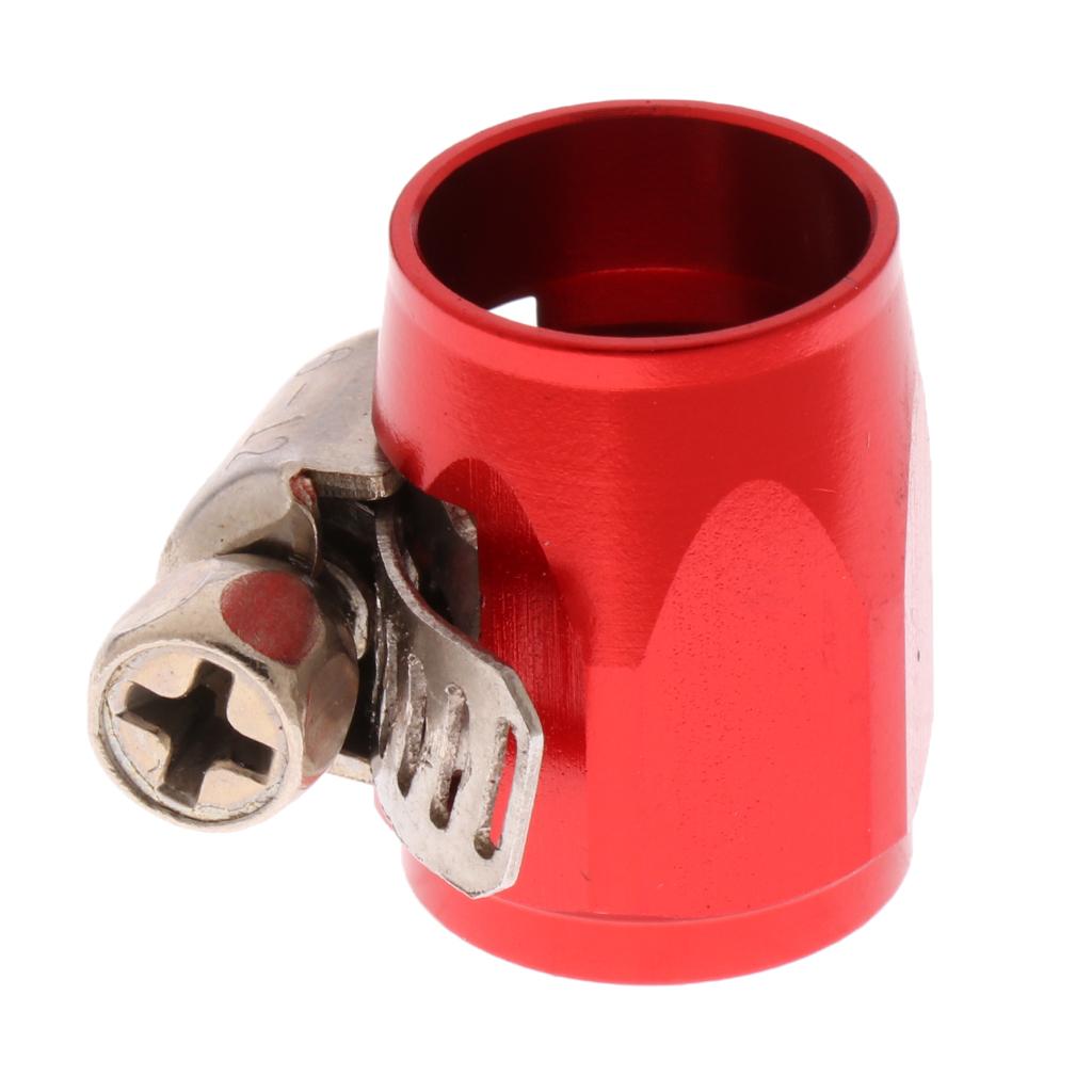 AN4 Car Fuel Oil Water Hose Pipe End Finisher Clamp Clip Aluminium