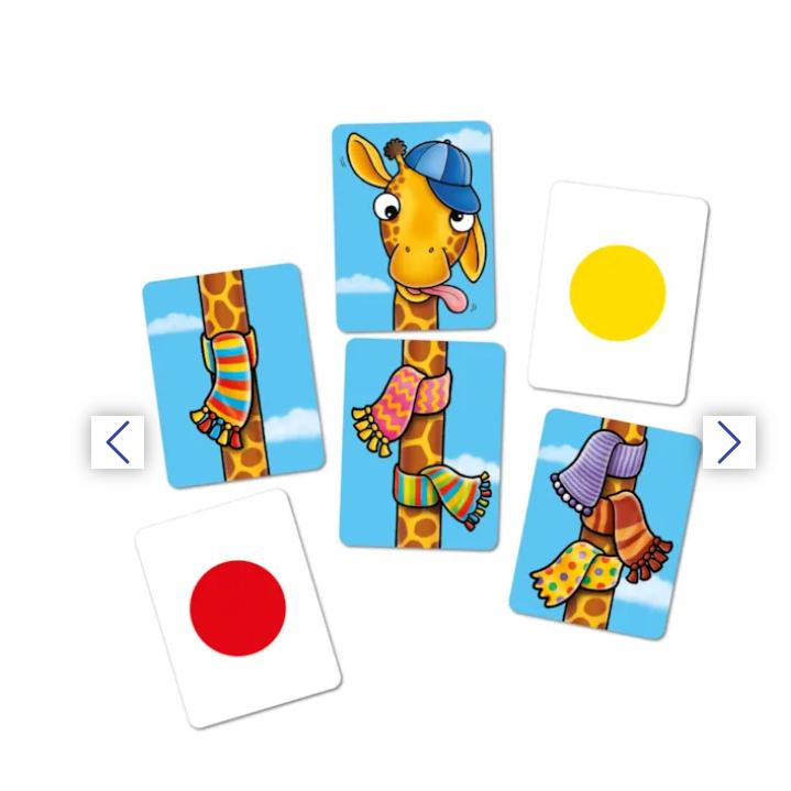 Trò chơi trí tuệ Giraffes in Scarves - Orchard Toys giúp trẻ nhận biết màu sắc và làm quen với toán
