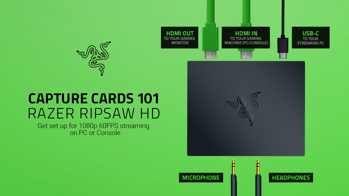 Thiết bị streaming Razer Ripsaw HD Capture Card_Hàng chính hãng