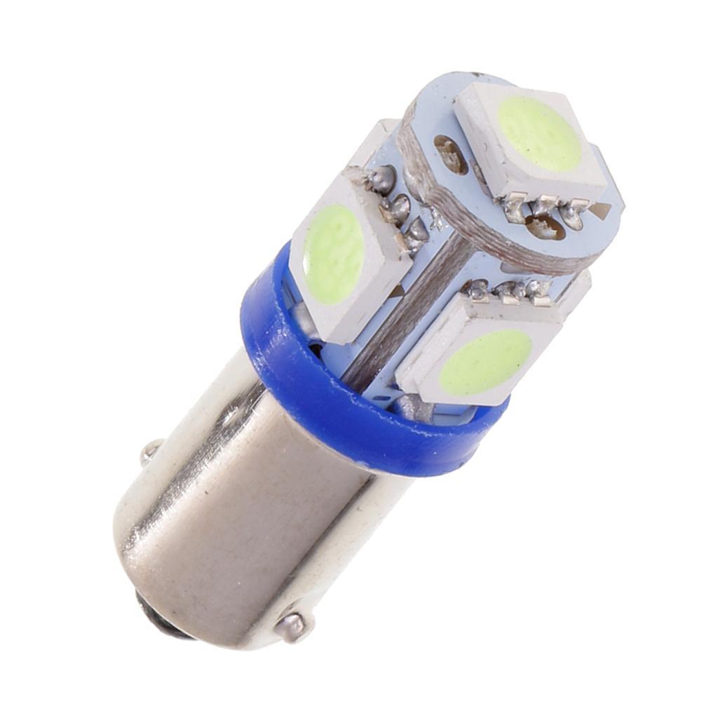 4-7pack BA9S Bayonet 12V Car LED 5050 5 SMD Ice Blue Dash Interior Light Bulb